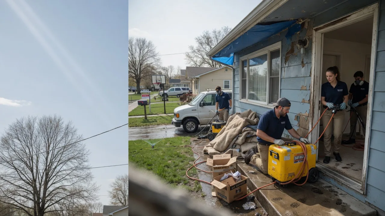 Basement Flood Cleanup in Liverpool, IL near me